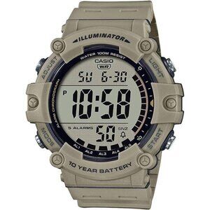 10-Year Battery | LED Backlight|5-Alarms|1/100 Sec Stopwatch|Men's Digital Watch